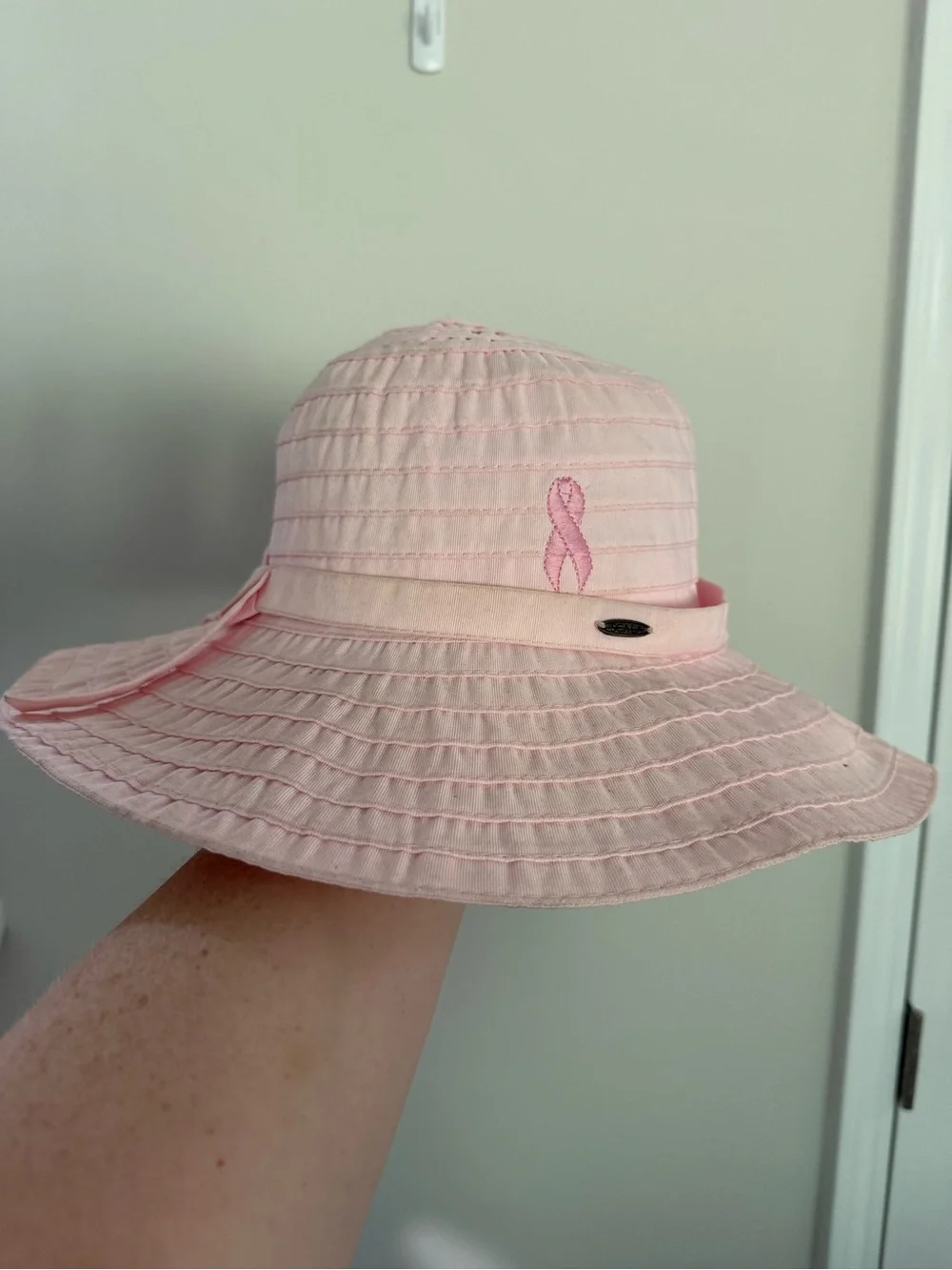 Scala Pale Pink Quilted Bucket Hat